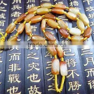 Jewels Jade Hetian Jade Necklace Hetian Jade Seed Makings Red-skinned Handmade Seed Makings Necklace Sings of Original Rock thumbnail-1