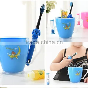 Plastic Kid Cup Toothbrush With Sand Timer thumbnail-4
