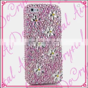 Aidocrystal 100% Diy Handmade Bling Diamond Hard Cover Pink Shining Cell Phone Case Cover thumbnail-1