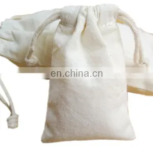 Customized Calico Bags Drawstring Calico Pouch Bag Wholesale Promotional Muslin Calico Bag Free Sample thumbnail-1