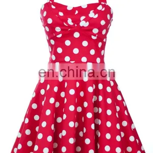 Summer Rockabilly Polka Dot Dress Pinup Polka Dot Wiggle Pencil Dress thumbnail-2