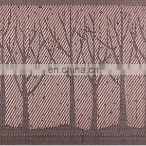 Reversible Golden Brown Color Vinyl Woven Tree Dinner Table Placemat Winter Set thumbnail-3