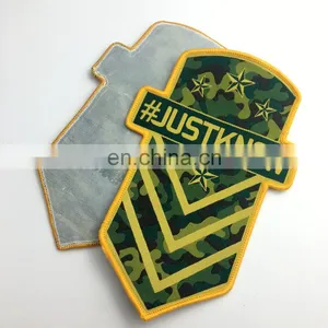 Custom Garment Patch Label Iron on Backing Woven Patch for Clothing thumbnail-1