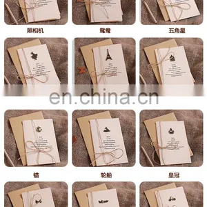 New Arrive Handmade Paper Greeting Cards Designs Metal Charm Creative Greeting Card thumbnail-6