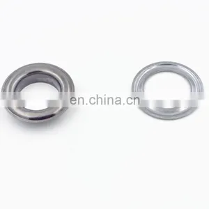 Wholesale Bag Cloth Shoe Accessories Silver Round Brass Metal Eyelet thumbnail-1