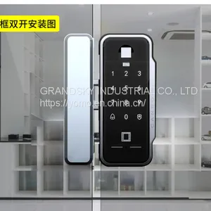 F5/F6-Fingerprint and Code Lock for Frameless Glass Door thumbnail-2