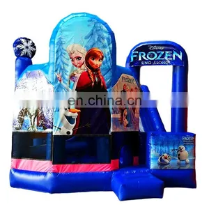 Ice and Snow World Inflatable Jump and Slide Bouncer Castle ,Inflatable Printing Cartoon Bouncer For Commercial thumbnail-1