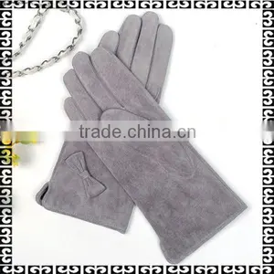 2016 Suede Ladies Thin Sexy Leather Gloves Made in China thumbnail-1