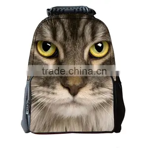3D Unisex School Backpack Bags 3D Animal Print Felt Fabric Hiking Daypacks thumbnail-3