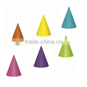 7 Inch Party Hats, Pack of 12, Bright Colours SB036 thumbnail-1