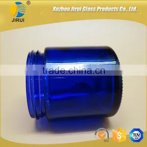 90ml Blue Cylinder Glass Cream Jar thumbnail-3