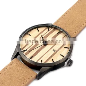 2016 New Style Leather Band Smart Watch&wooden Watch& Watches Men Japanese Quartz Movement Watches thumbnail-4