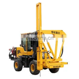 Wheeled Multifunction HWZG Hydraulic Guardrail Post Pile Driver for Sale thumbnail-3
