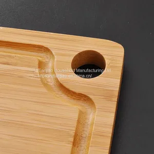 Custom/Wholesale Organic Bamboo Cutting Board With Juice Groove Kitchen Chopping Block thumbnail-5