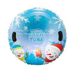Customized PVC Ski Circle Inflatable Pulling Snow Tube Sled Winter Thickened Cold Ski Boat thumbnail-1