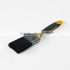 Round Natural Bristle Brush Hog Paint Brush Rubber Handle 18mm 25mm thumbnail-2
