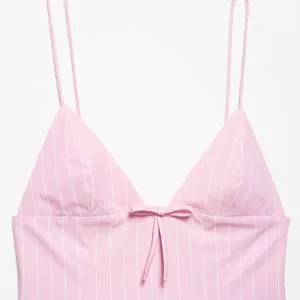 2025 Spring/Summer New European and American Style Women's Fashion Sexy Hot Girl Bow Decoration Dress thumbnail-2