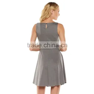 2015 China Manufacturer Customized the Latest Design A-line Lace Knit Women Dress thumbnail-3