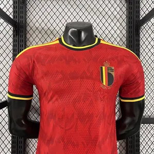 2627 Belgium Home Player Version Jersey, Same Style as the World Cup in USA, Canada, and Mexico, High Quality, Low Price, Short Sleeve Soccer Shirt thumbnail-5