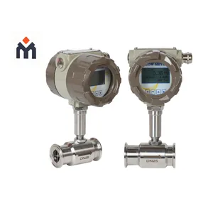 Digital RS485 Food Grade SUS316L Tri-Clamp Liquid Milk Pure Water Turbine Fuel Flow Meter thumbnail-2
