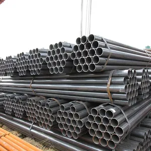 Factory Direct Selling Black Steel Pipe Q235 Q345 ASTM A53 ERW Steel Pipe thumbnail-2