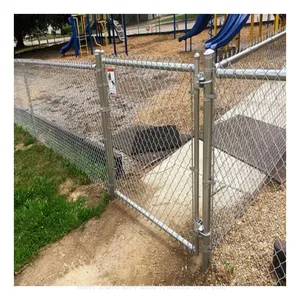 Residential Chain Link Fence Single Swing Gate Easy Installation Anti Clamp Hot Dipped Galvanized Single Arm Barbed Wire thumbnail-4