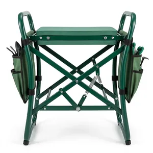 Heavy Duty faltbarer Metallrahmen, weicher EVA-Schaumstoff, tragbarer Knieauflagepad, umwandelbarer Sitz mit Werkzeugbeutel, Außen-Garten-Knieauflage thumbnail-4