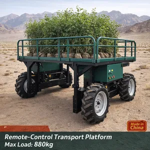Autonomous Electric Remote Control Orchard Transport Vehicle Modular Flatbed Utility Carrier for Agriculture thumbnail-2