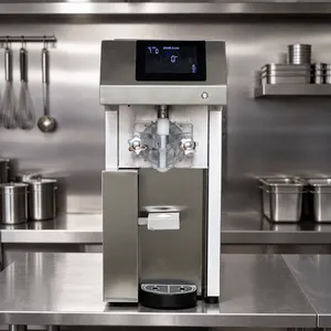 Máquina de Sorvete Soft Serve Self Service Mo-Qdmech LS162 Dispensação por Toque com Copo Pré-Resfriamento e Preservação Ultra Silenciosa 1250W thumbnail-1