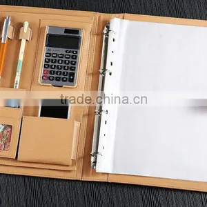 A4 Customizable Leather Loose-leaf Manager Folder thumbnail-2
