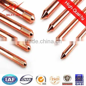 High Quality Customized Copper Clad Steel Earth Rod,grounding Rod With Copper Plated thumbnail-1