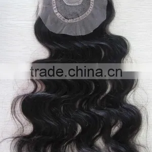 2013 Hot Sale Fashion Human Hair Silk Base Top Lace Front Closure Piece thumbnail-1
