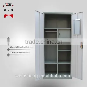 WLS Indian Alimirah Style Metal Double Door Wardrobe Design thumbnail-3