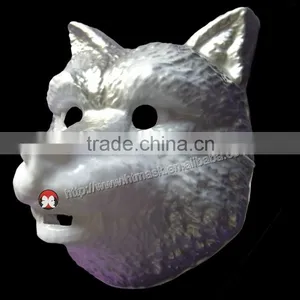 Silver Dog Head Animal Party Mask thumbnail-3