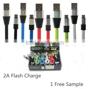 Flat 24AWG Micro USB Extension Cable With 2A Flash Charge thumbnail-4