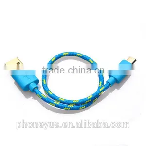 Short Custom 20cm Woven 28/24awg Micro Usb Cable Cord Wire thumbnail-2