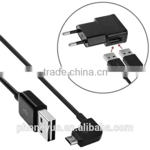 3m 10ft Fast Charging Reversible Type a to Type b 90 Degree Angled Micro Usb Cable thumbnail-3