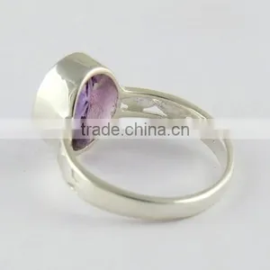 Energe Bloom Amethyst Ring, Wholesale Silver Jewelry, Indian Silver Jewelry thumbnail-6