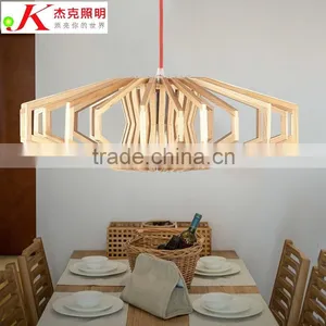 Wooden LED Pendant Light JK-8005B-05 New Designer Lighting Decoration Wooden Pendant Lamp thumbnail-1