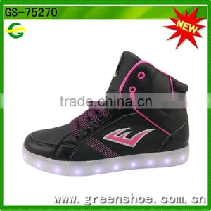 2016 Unisex Women Men Kids USB Charging Light Flashing Sneakers LED Shoes thumbnail-1