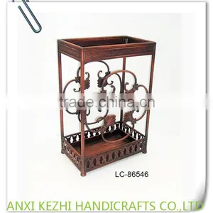 LC-86543 Antique Metal Home Indoor Copper Red Wet Umbrella Holder/Stand thumbnail-4