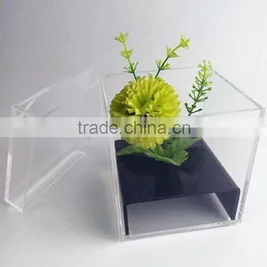 New Product 2016 Wholesale Acrylic Desktop Gifts Rose Display Box thumbnail-3
