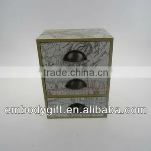 Map Design Wooden Jewelry Box thumbnail-1