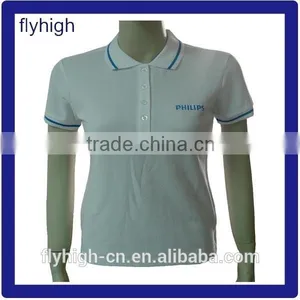 New Fashion 5 Buttons Ladies CVC Polo Shirt thumbnail-1