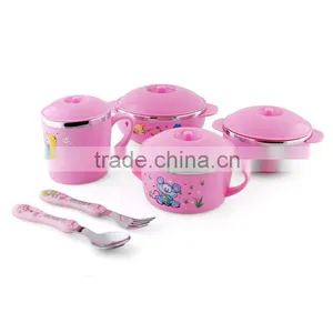 Chinese Wholesale 5 Piece Stainless Steel Mixing Bowl Set With Lids for Children thumbnail-1
