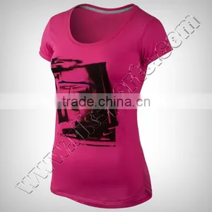 Women Beautiful Sports T-Shirts Casual T-Shirts With 100% Cotton thumbnail-1
