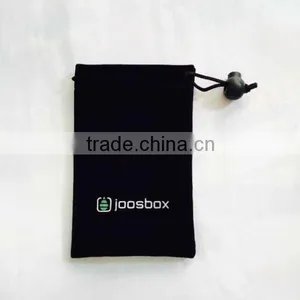 China OEM Embroidered Velvet Pouch Black thumbnail-5