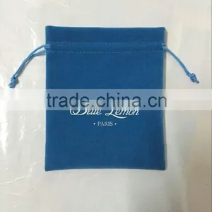 Custom Printed Logo Soft GREY Velvet Jewerly Packing Pouch High Quality Fabric Quality Choice thumbnail-5