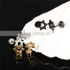 Star Shape Stud Wholesale Factory Stainless Steel Earring Man thumbnail-2