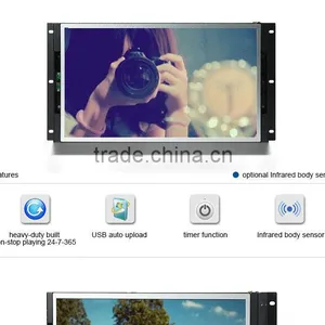 15 Inch Elevator Flexible Mount Open Frame Lcd Advertising Screen for Auto Loop Display thumbnail-2